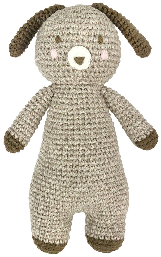 Crochet Peanut the Puppy Rattle Toy/ Doll