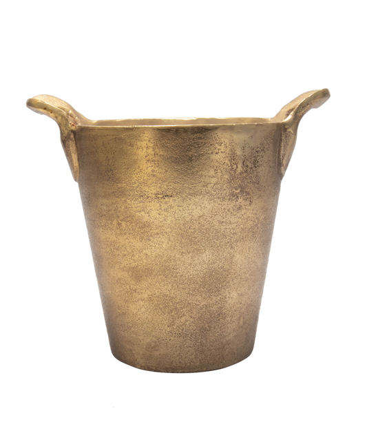Sm. Alum Ice Bucket Antique Brass A&B