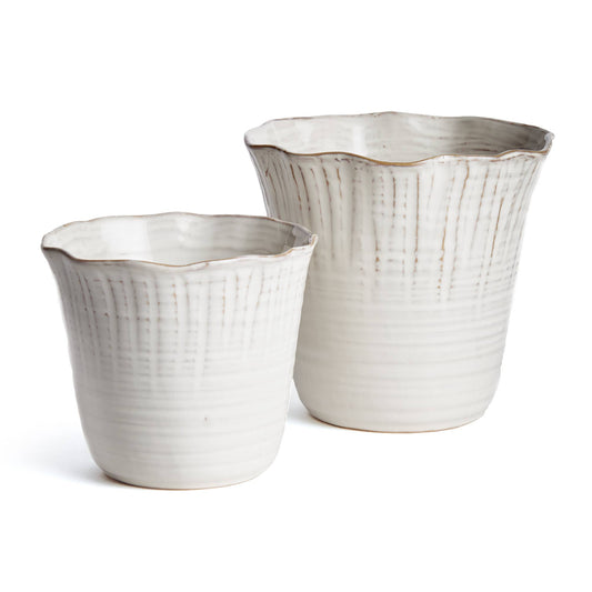 Natura Pots, Cream: Cream / Ceramic/Glaze