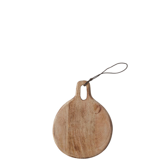 Duko Small Chopping Board Round Brown: Mango Wood